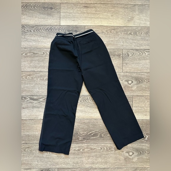 Bianca Nygard  SZ 12 Black Pants Office straight leg with belt, black and white - Picture 3 of 6